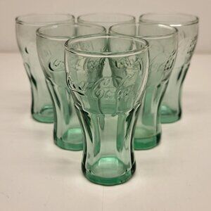 Coke Cola Vintage Green 3" Mini Glasses